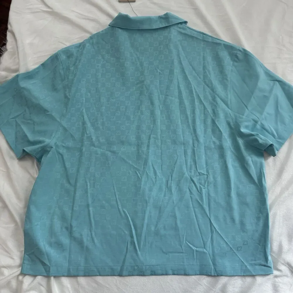 Air Jordan SAMPLE Monogram Button Down Short Sleeve Shirt